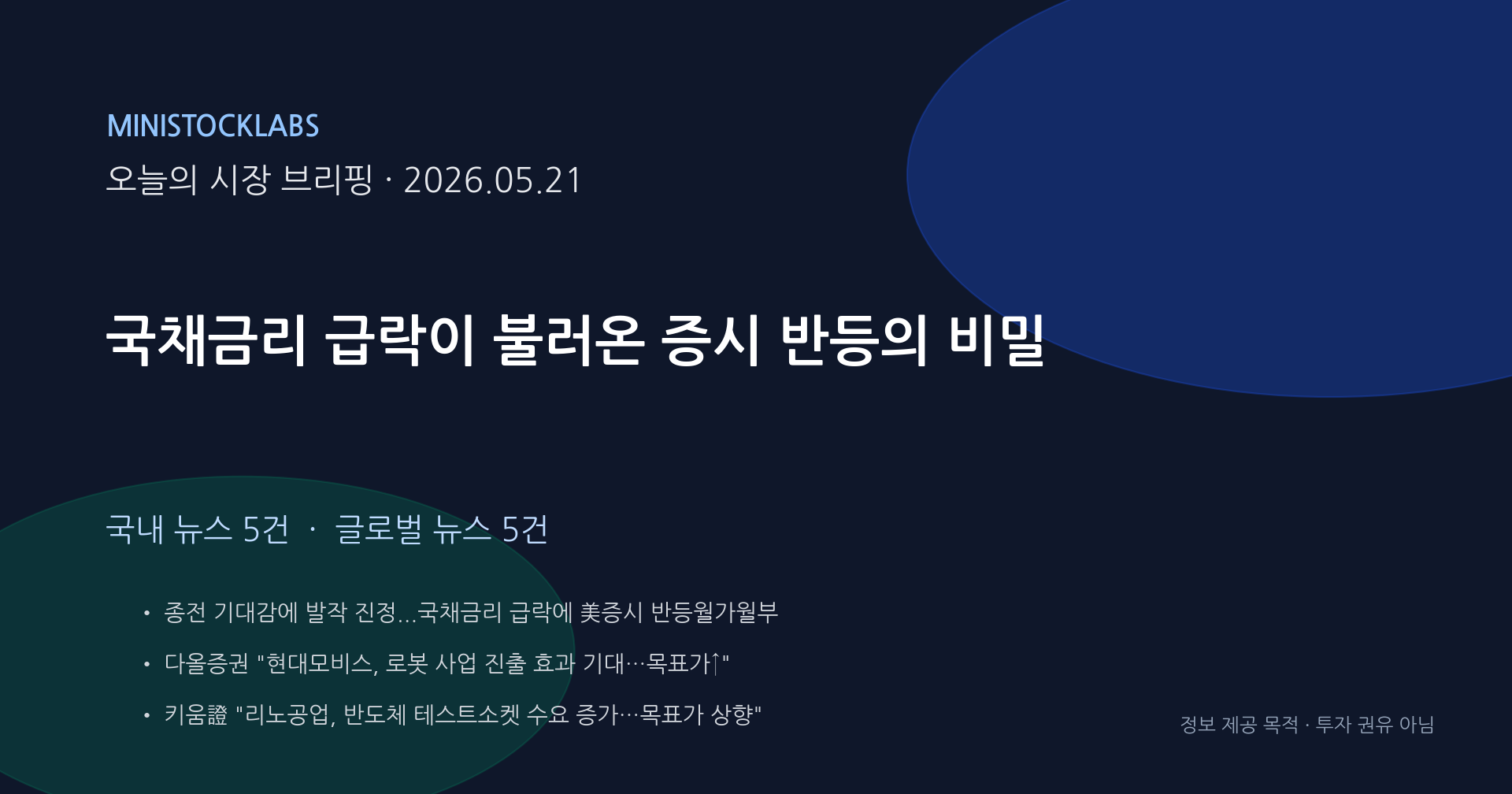 국채금리 - 국채금리 급락이 불러온 증시 반등의 비밀 대표 이미지