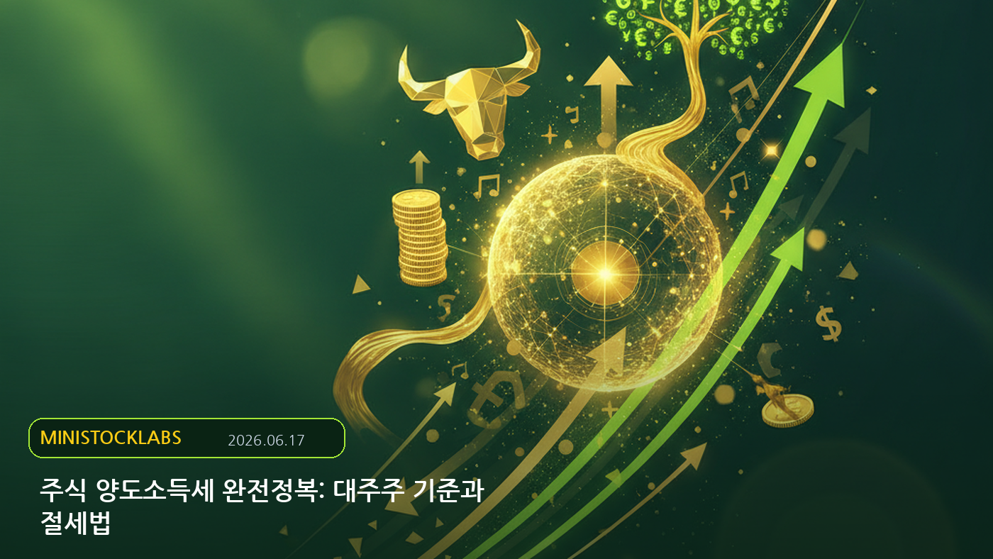 주식 양도소득세 완전정복: 대주주 기준과 절세법