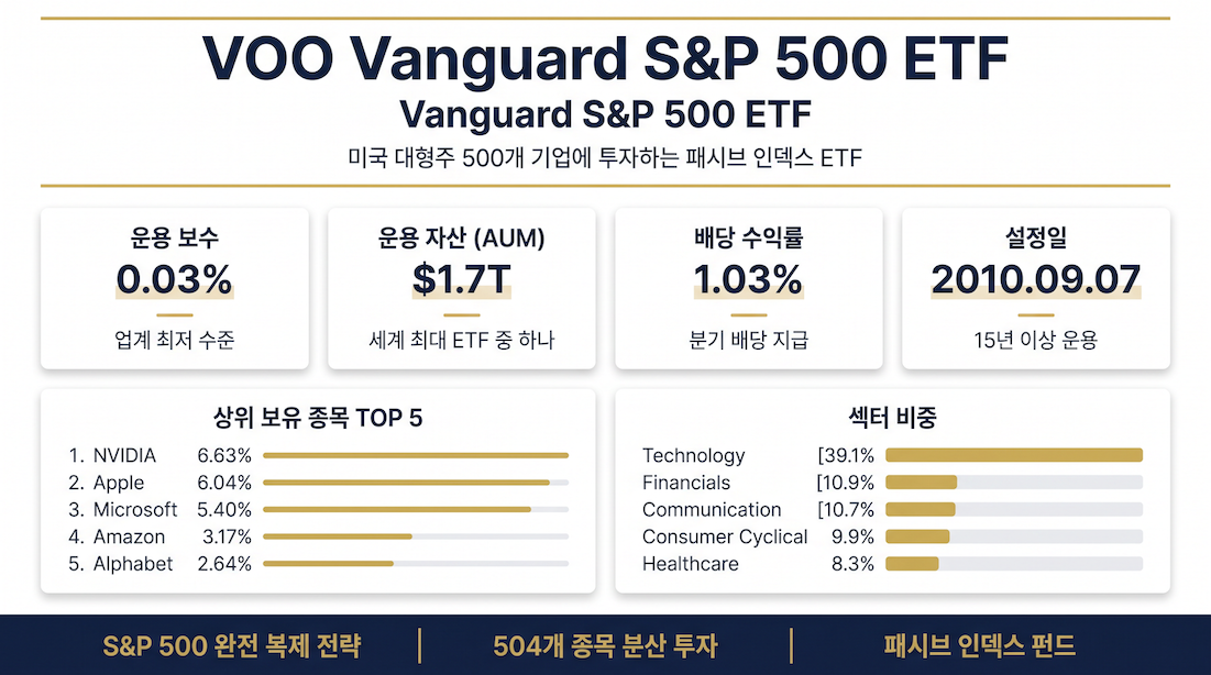 VOO 인포그래픽 — Vanguard S&P 500 ETF
